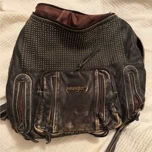 Wrangler Black and Gold Accent Backpack